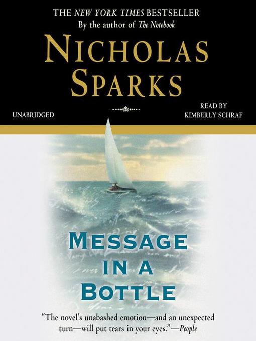 Title details for Message in a Bottle by Nicholas Sparks - Wait list